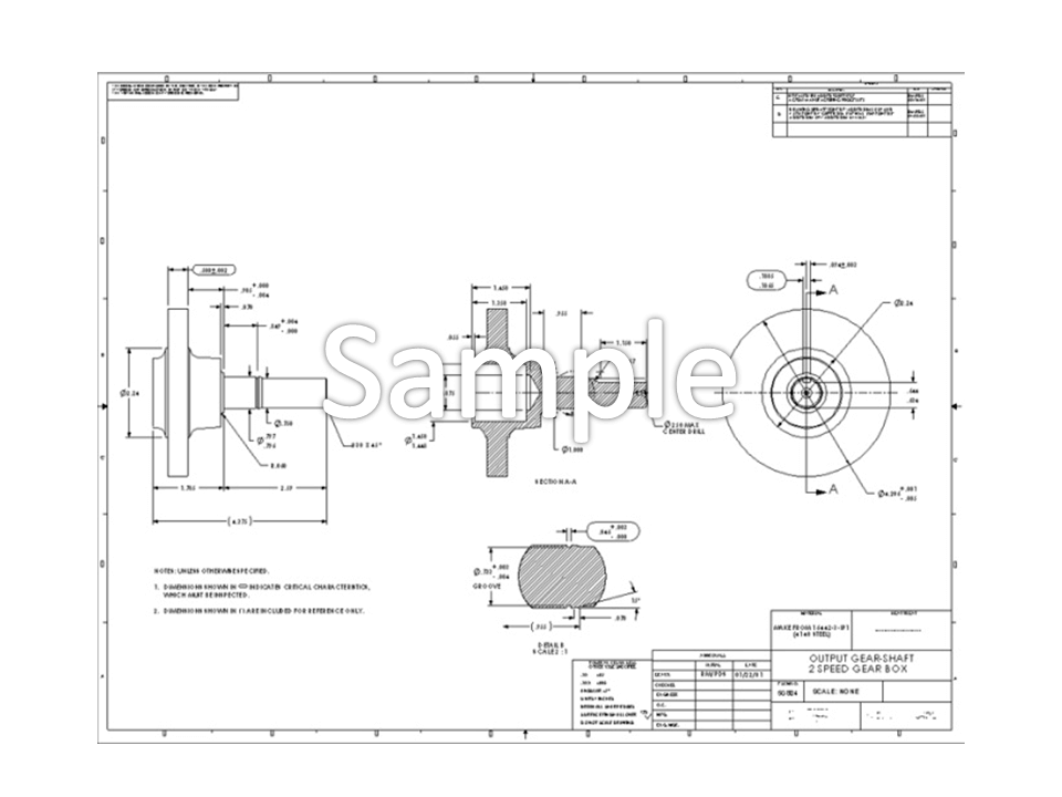 Mechanical Technical Drawing Samples