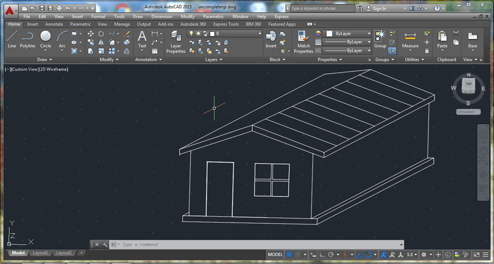How to draw simple house in 2D using AutoCAD The 