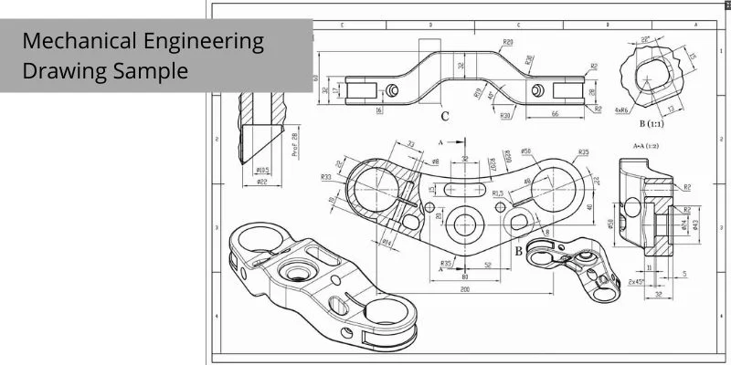 Mechanical Engineering Drawing Engineering Drawing Background Stock Vector  (Royalty Free) 538711621 | Shutterstock